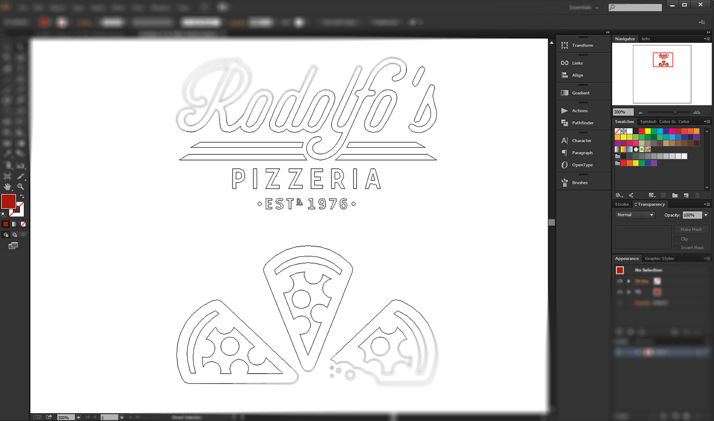 Pizza pizzeria restaurant logo brand slice Food  mark brand identity Logo Design