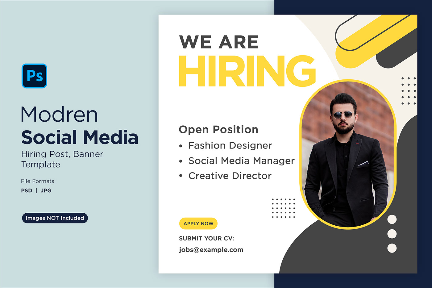 design Social media post template we are hiring recruitment hiring job Work  graphics