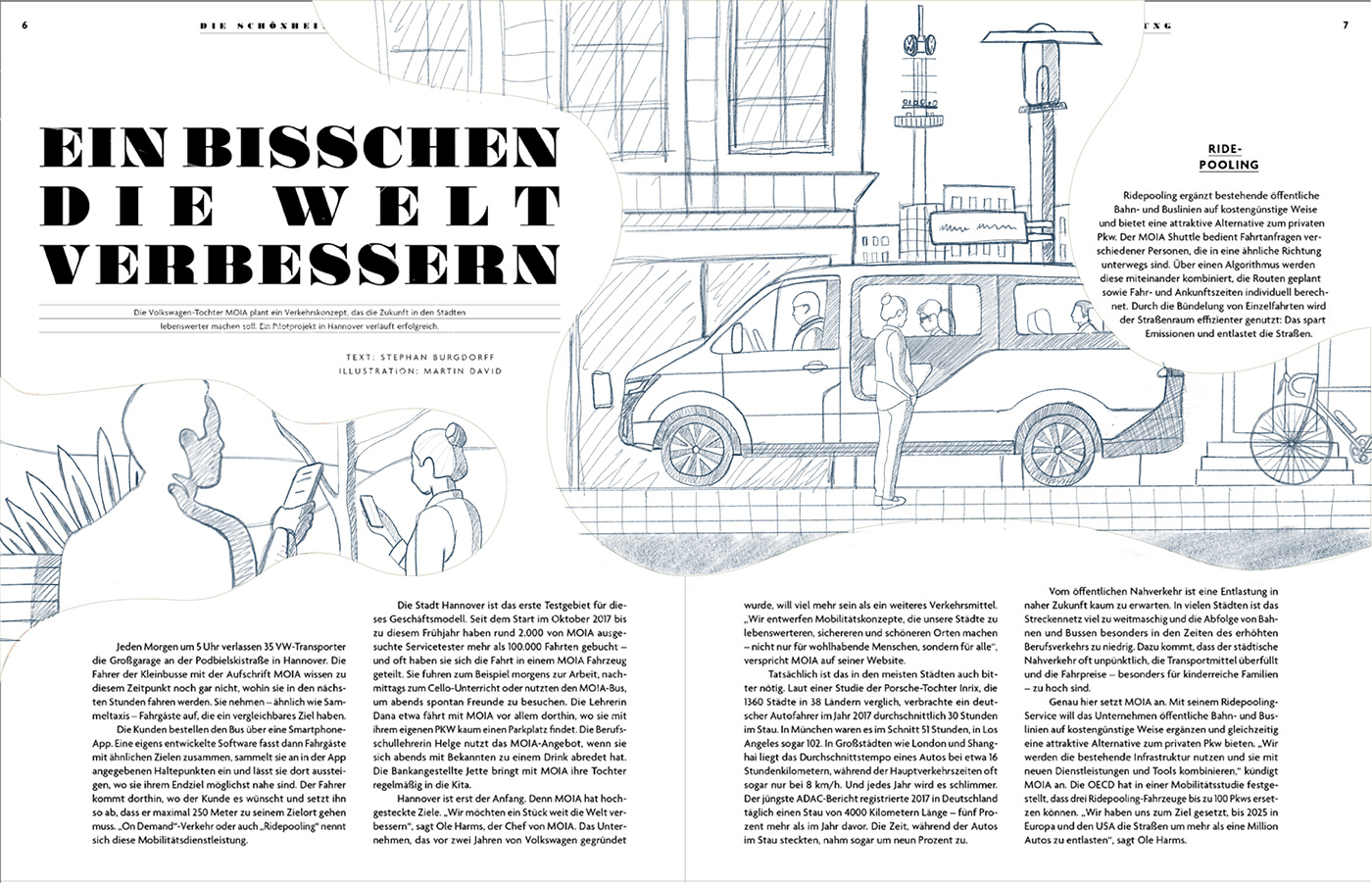 ILLUSTRATION  editorial magazine Strichpunkt Layout illustrations Drawing  sketch sketches