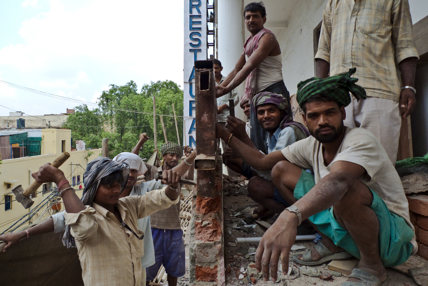 India Delhi old delhi work in progress roads