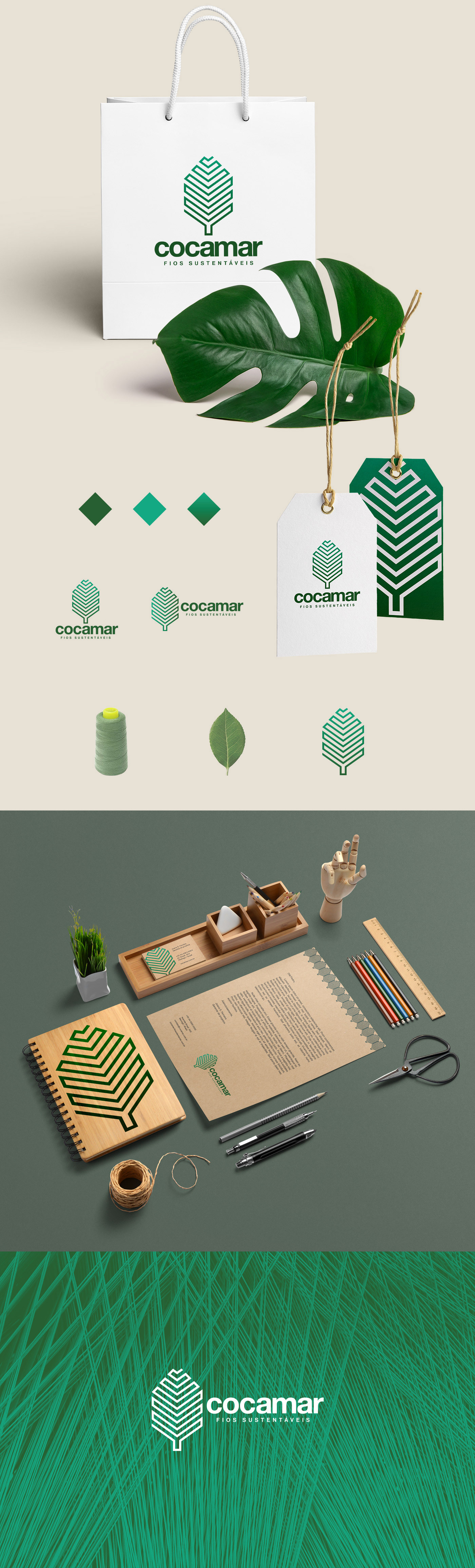 branding  sustentability marca identidade visual design green leaf logo Logo Design visual identity
