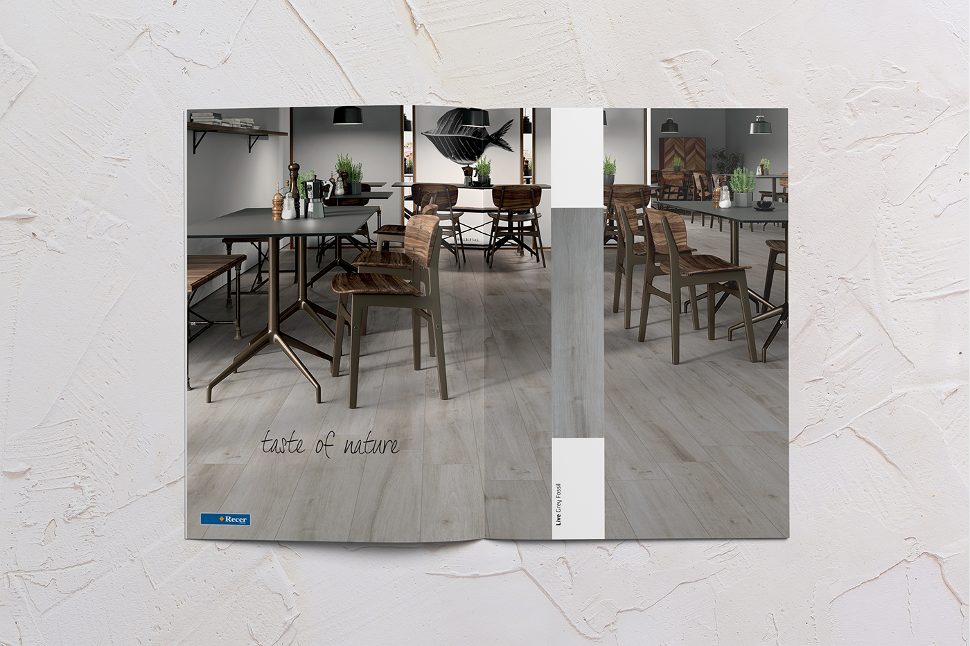 tiles wood Catalogue brochure ceramics  Layout Booklet home interior Nature