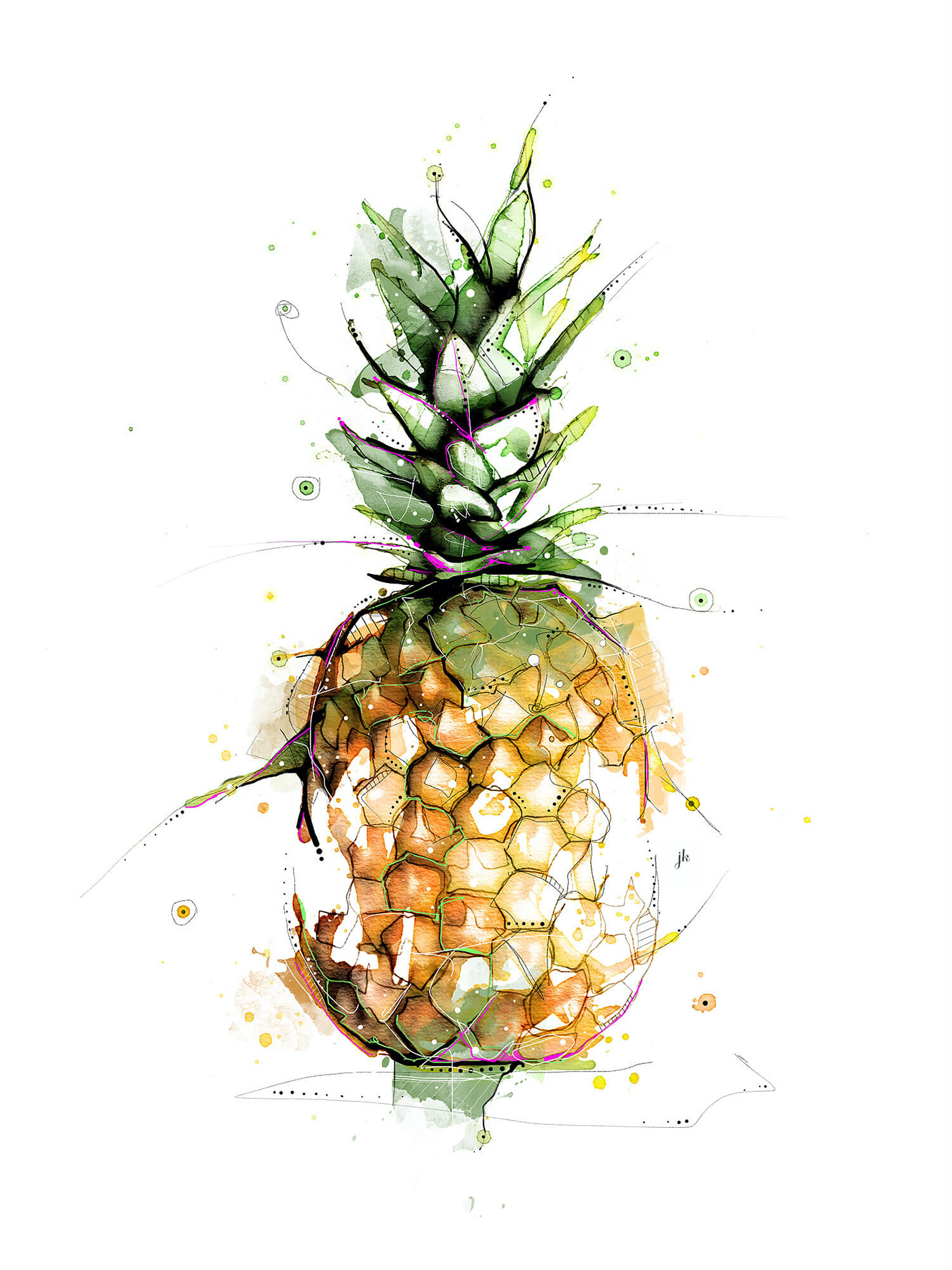 Drawing  painting   artwork Graphic Designer watercolour watercolor ink Fruit Food  visual art