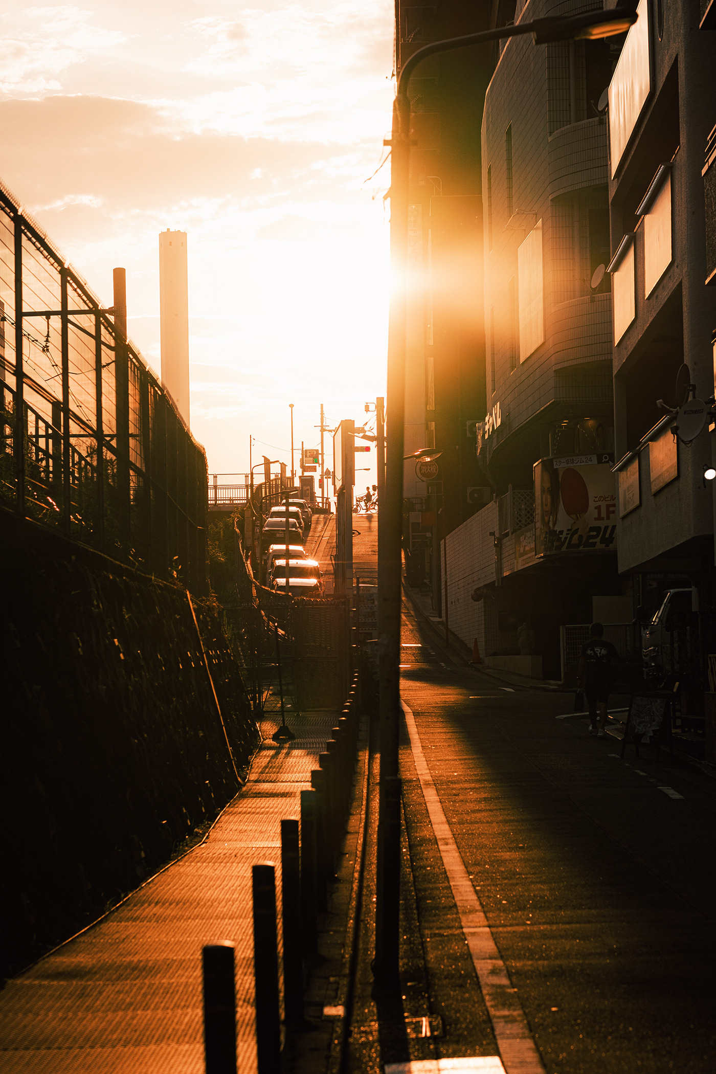 Tokyo sunset and people