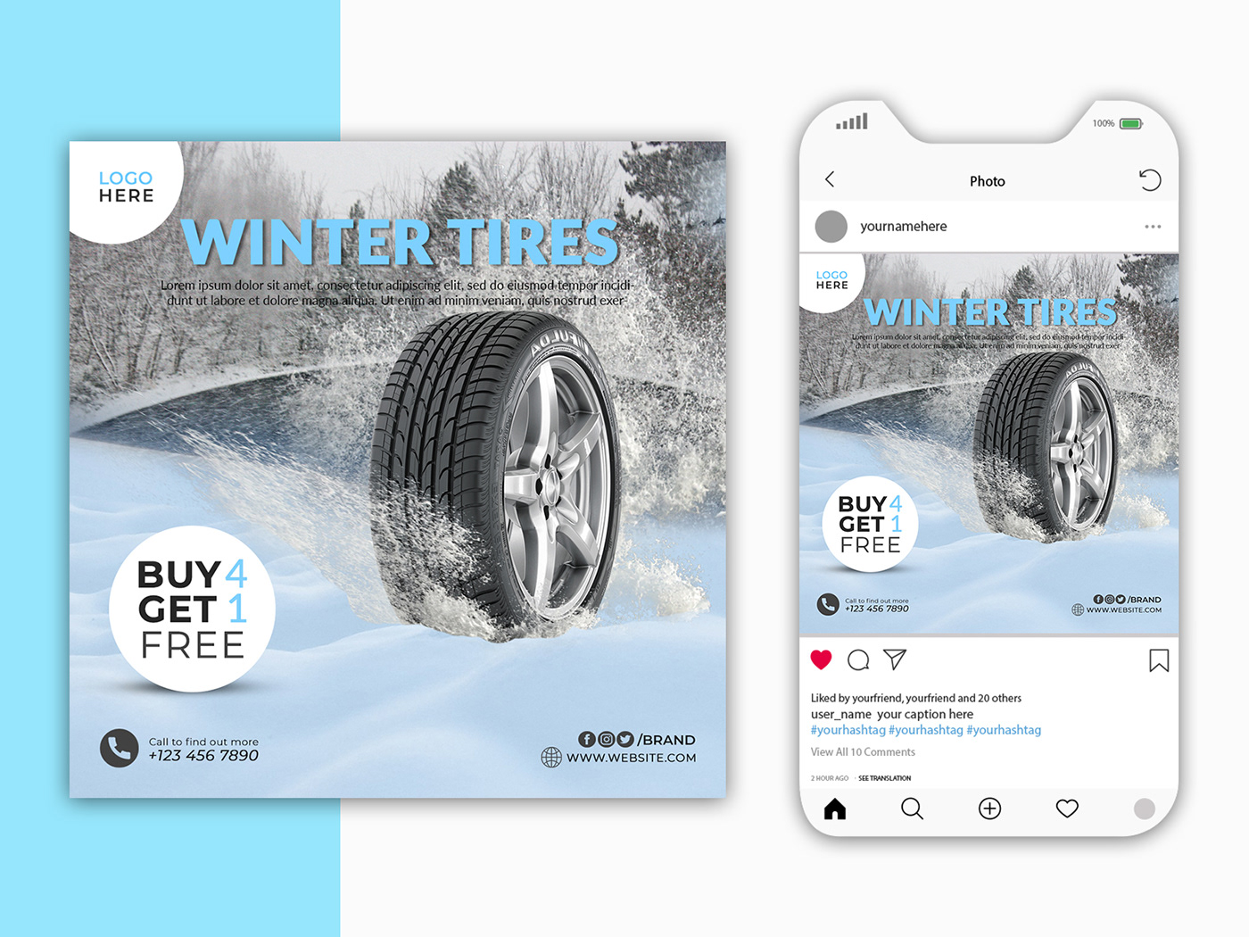 Car flyer Social media post Tire tire advertising TIRE POSTER tire social media post tires winter tires wheel wheel social media post