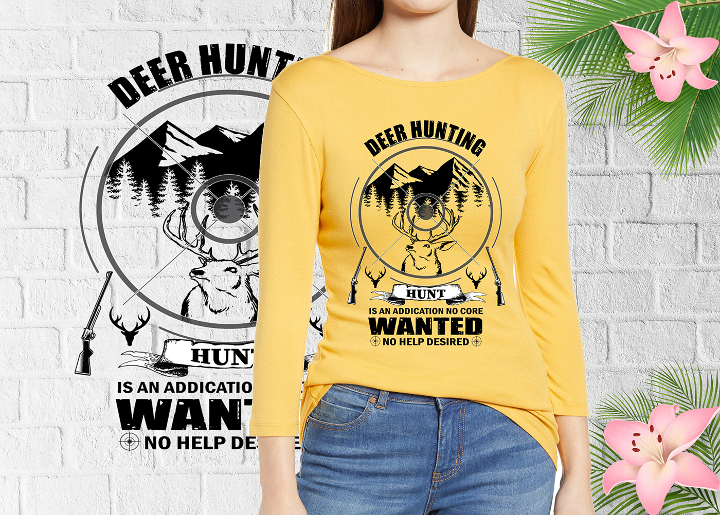 Deer Hunting T-Shirt Design on Behance