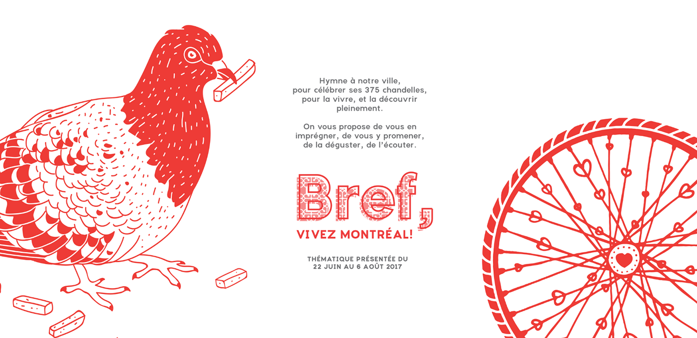 Montreal vector bref Exhibition  Drawing  red celebration
