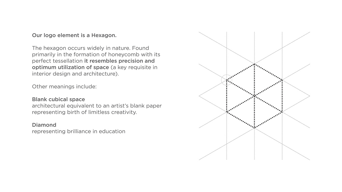 architect architecture logo concept creative hexagon lines simple clean minimalist