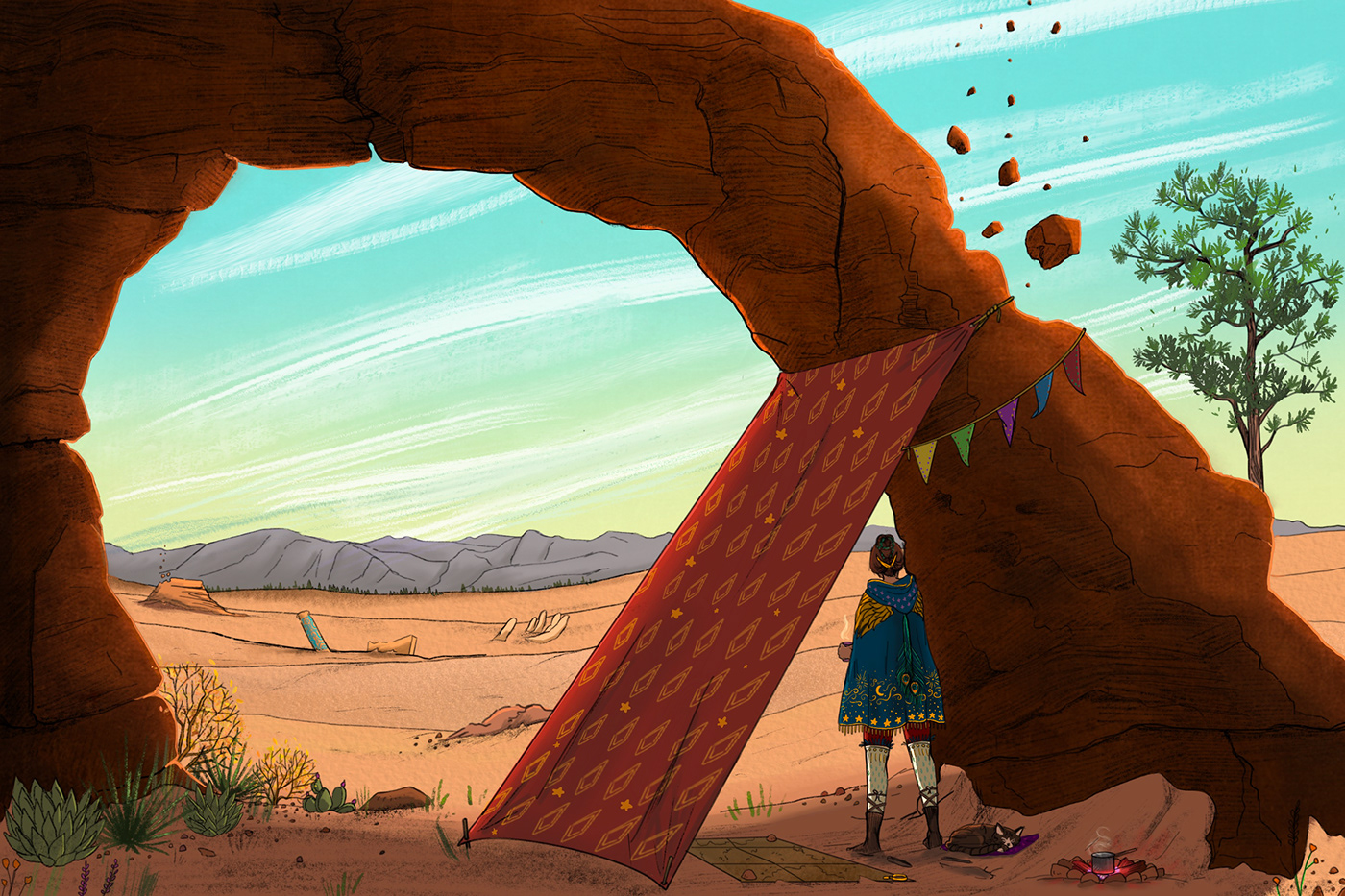 arches desert prompt ruins shadow book illustration MG Illustration Middle grade YA Books young adult