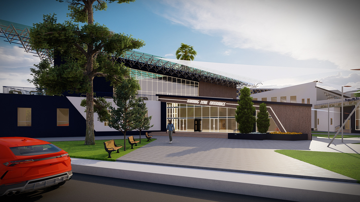 2021 design 3D arch animation architect architecture creative exterior graduation project Render visualization