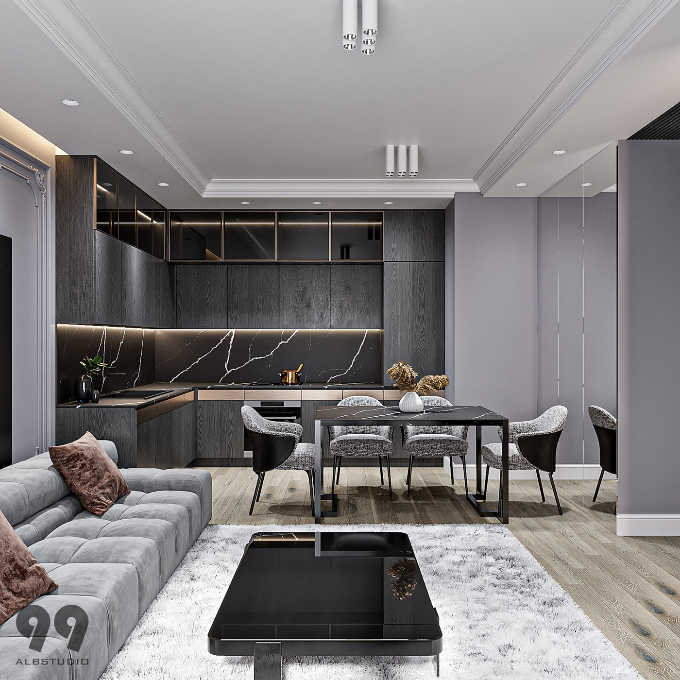 3D 3ds max architecture design Interior interior design  living modern Render visualization