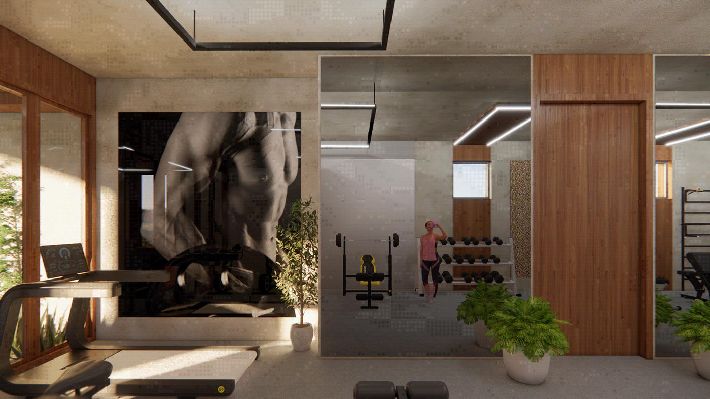 interior design  Interior Visualization hospitality design design visualization 3d modeling architecture gym design Space design 3D Visualization