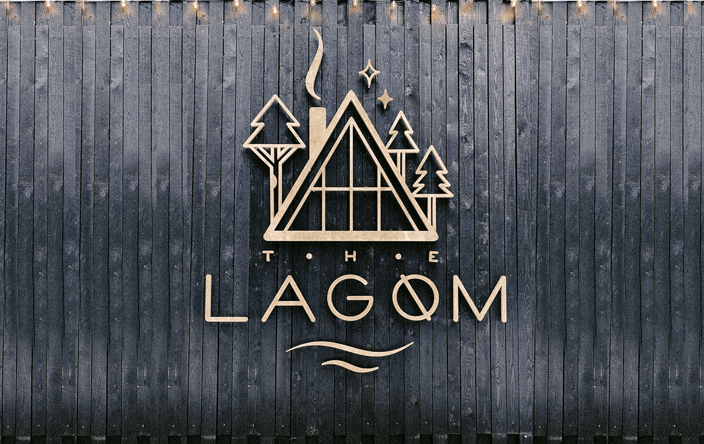 A-Frame branding  hotel Lagom logo Logotype recreating center база отдыха гостиница логотип
