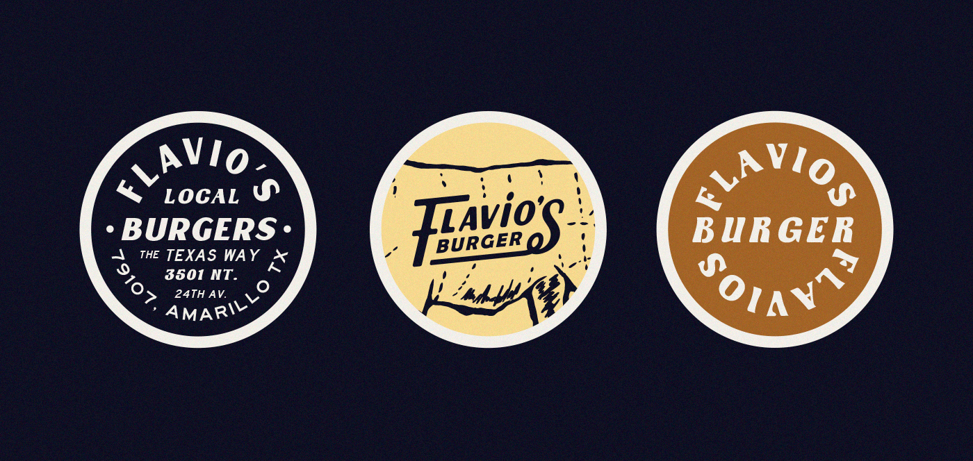 beer cerveza burger restaurant branding  Flávios vintage Classic ILLUSTRATION  logo