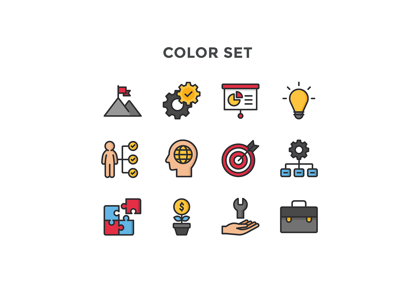 free icons icons free download flat Business Icons business target Jigsaw setting