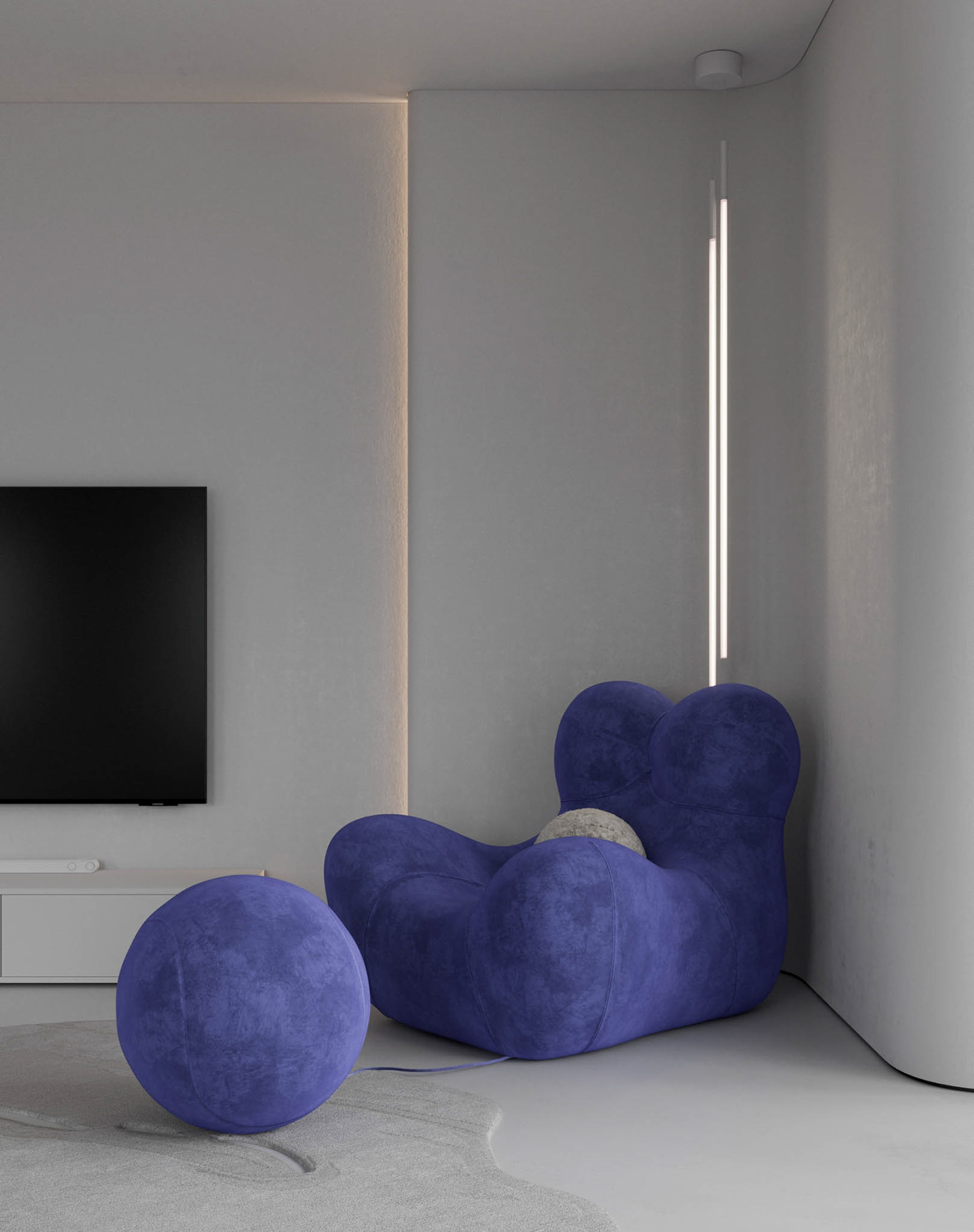 living Interior design Vizualization 3ds max Render modern 3D corona vray