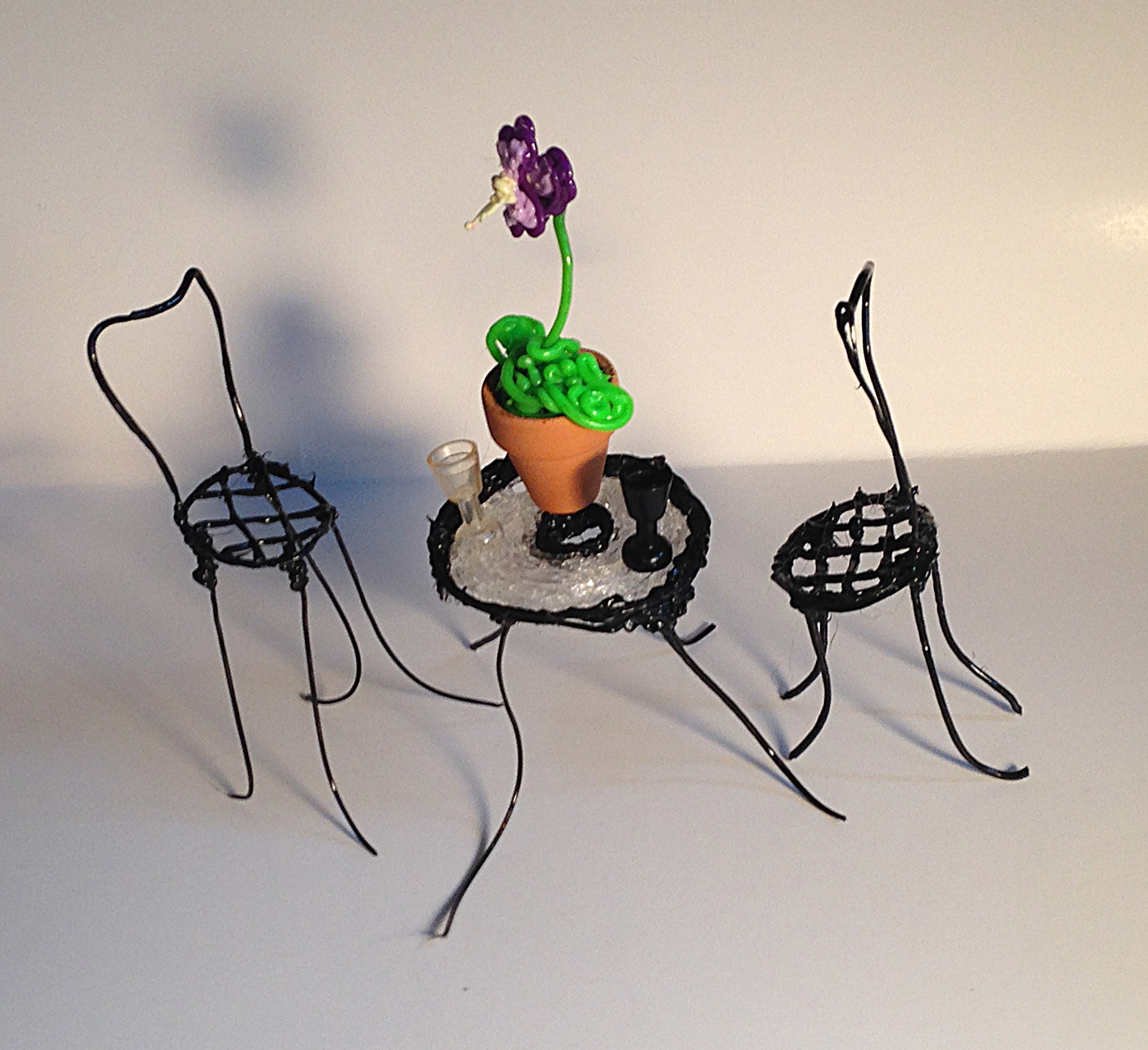 3doodler 3D Printer 3D cafe orchid table chairs