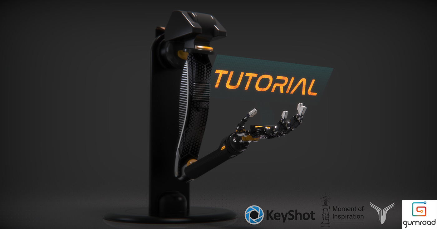 keyshot moi3d Render visualization tutorial mecha robotics Cyborg Androids