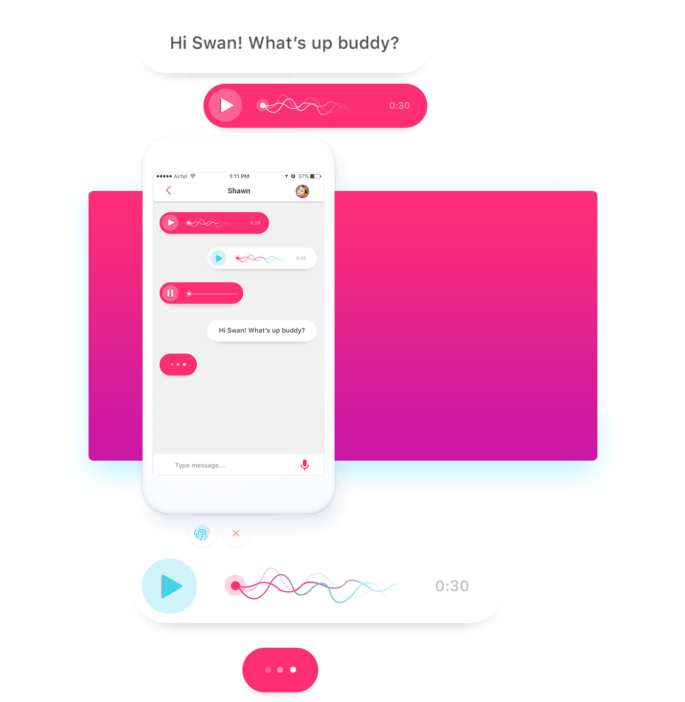 UI ux design Chat mobileapp graphics awesome