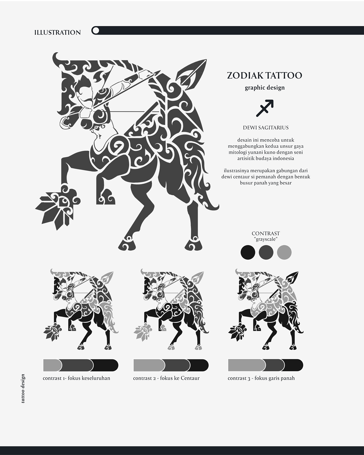tattoo zodiac design ILLUSTRATION  sagittarius symbol Icon myth greek indonesia