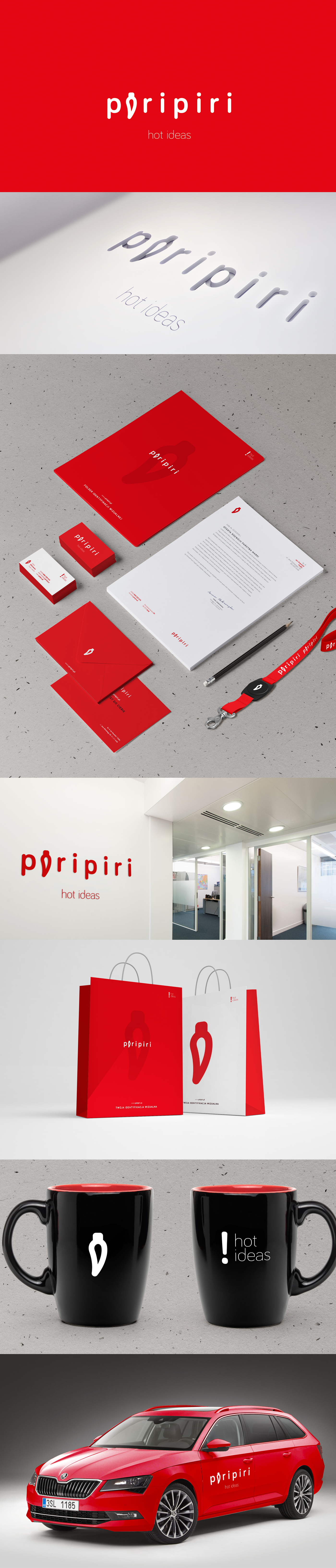 red PiriPiri start-up logo identification identity poland brand branding 
