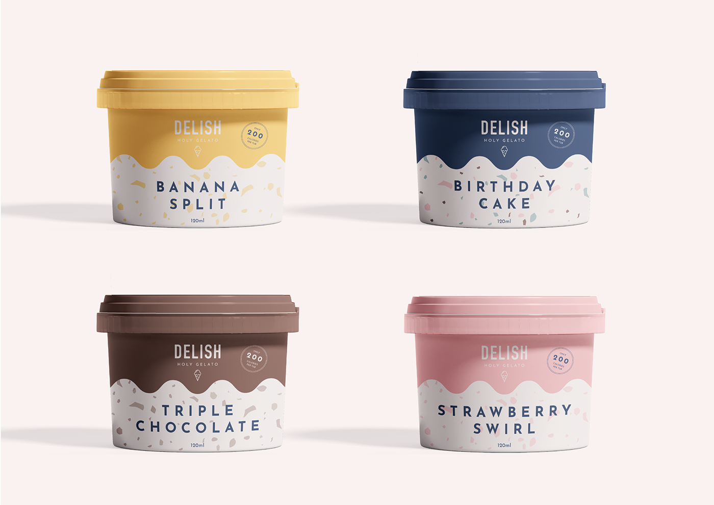ice cream Gelato branding  logo identity brand pattern Icon Packaging