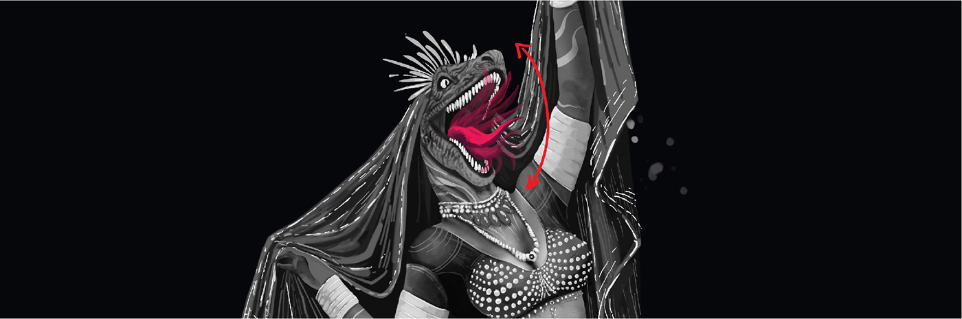 music video Digital Art  fantasy surreal absurdist artwork Dinosaur Bollywood adobeawards motion graphics 