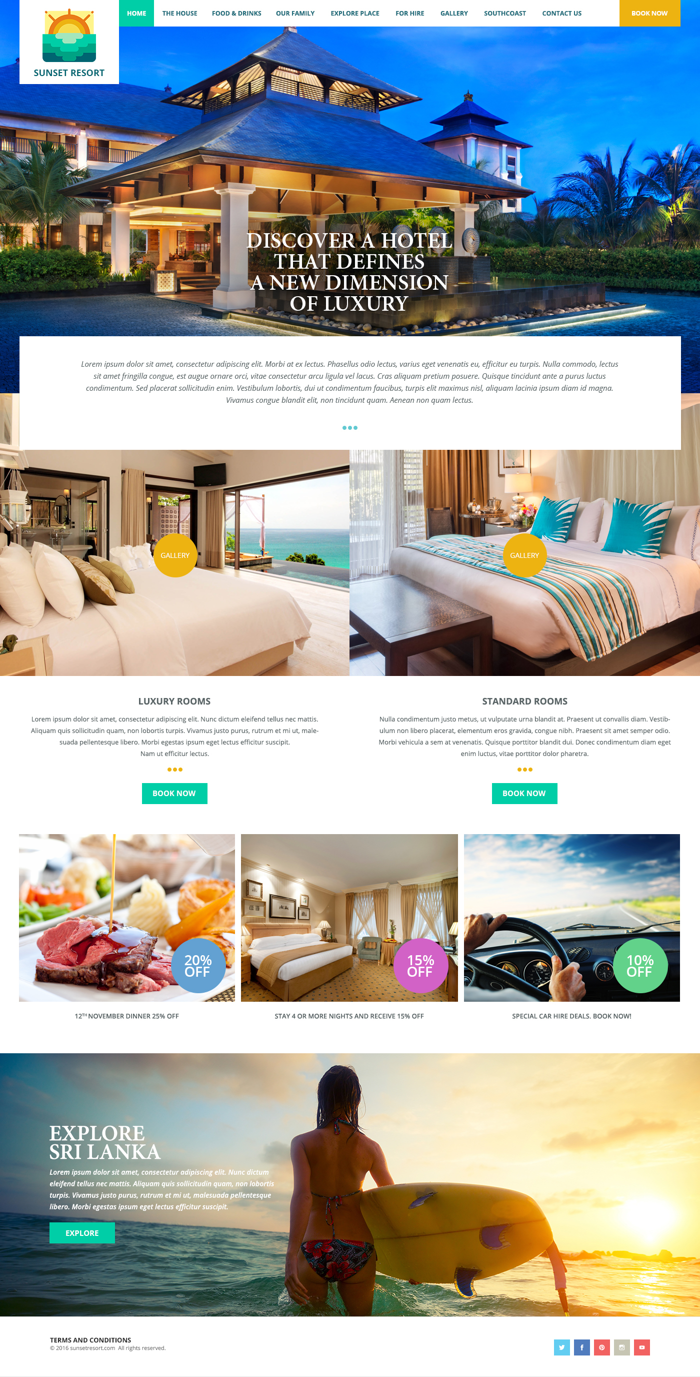 hotel resort Web Design  creative