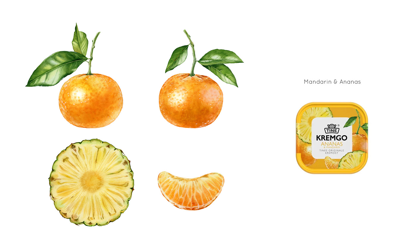 Paprika orange aquarelle Food  vegetables package design  fruits herbs cpices peper