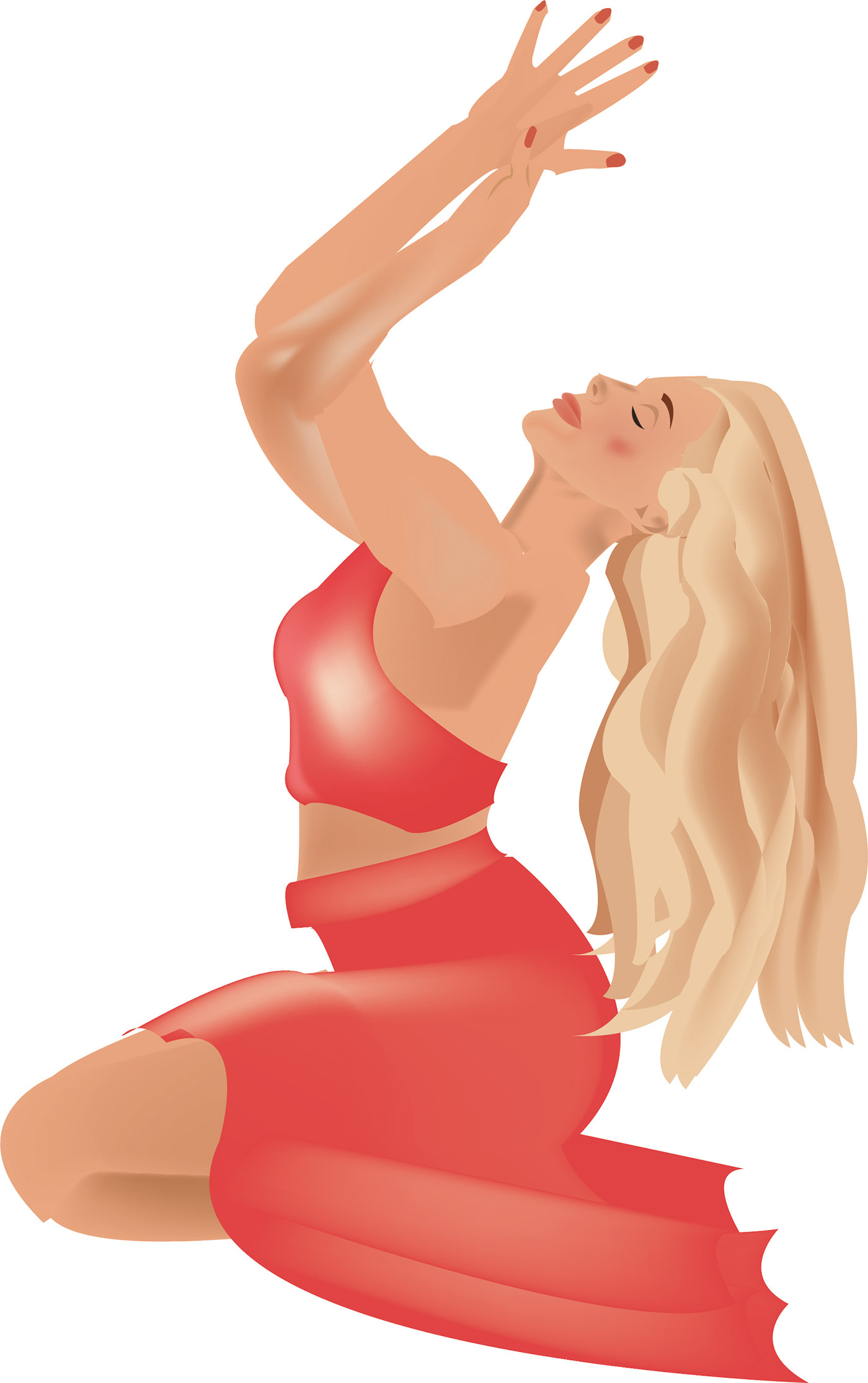 blondegirl digitalart ILLUSTRATION  meditation namaste Vector Illustration vectorart woman Yoga yogagirls