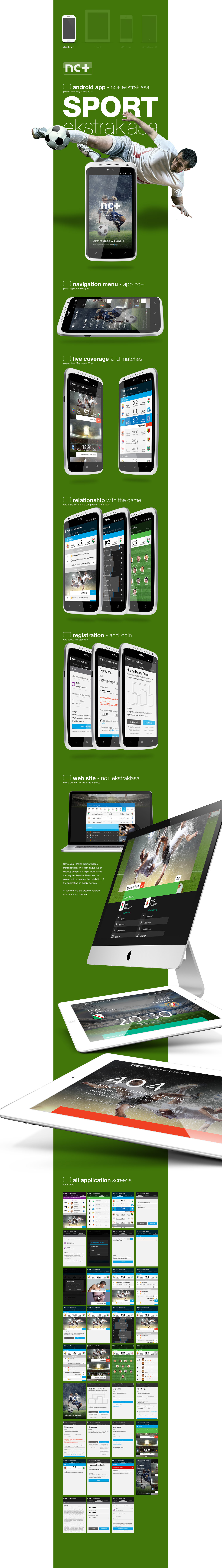 app application android android l material design Web www NC+ Canal+ sport soocer Futbol extraliga liga polska liga