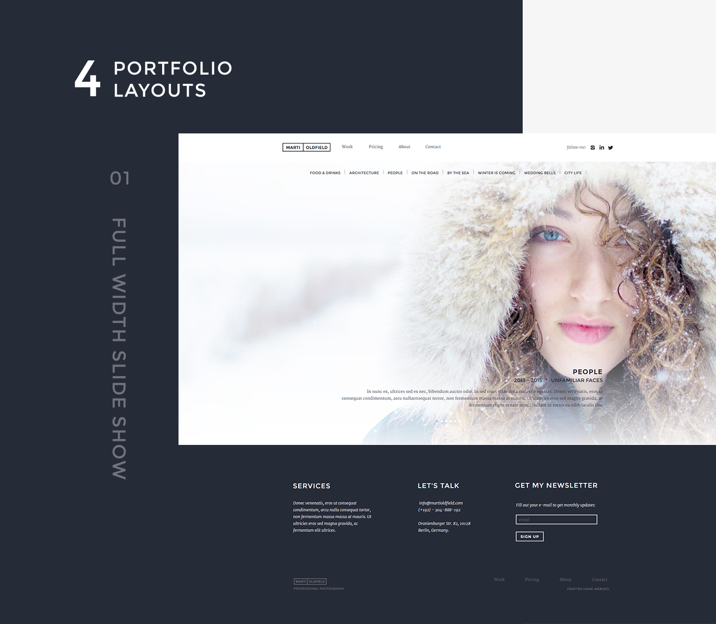 Adobe Portfolio portfolio inspiration Theme Webdesign