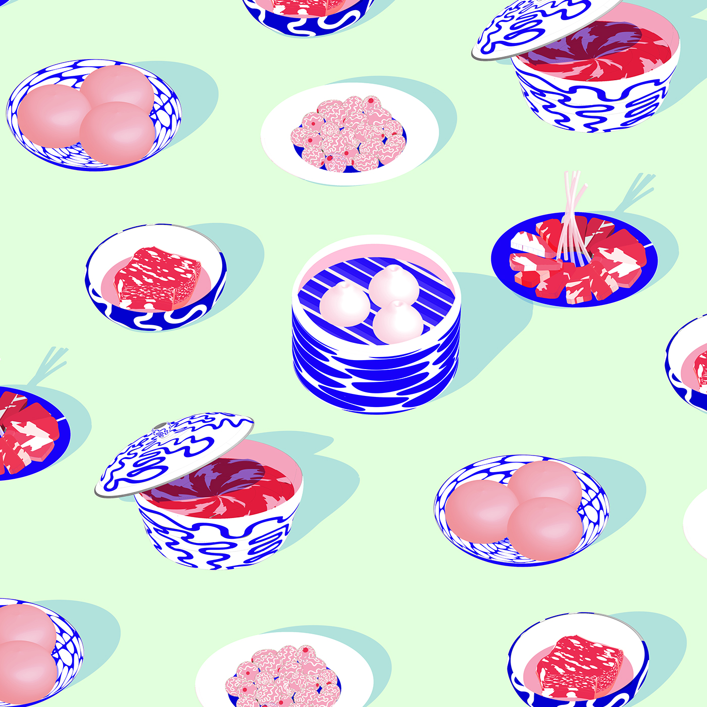 lucky peach Food  editorial graphic