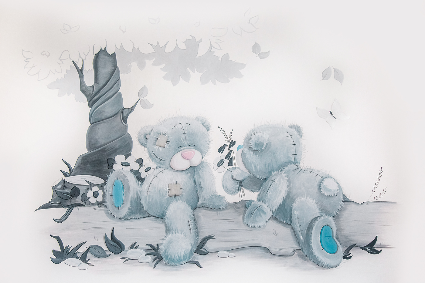 Mural teddy bear allatkachuk_art art bedroom kid Interior