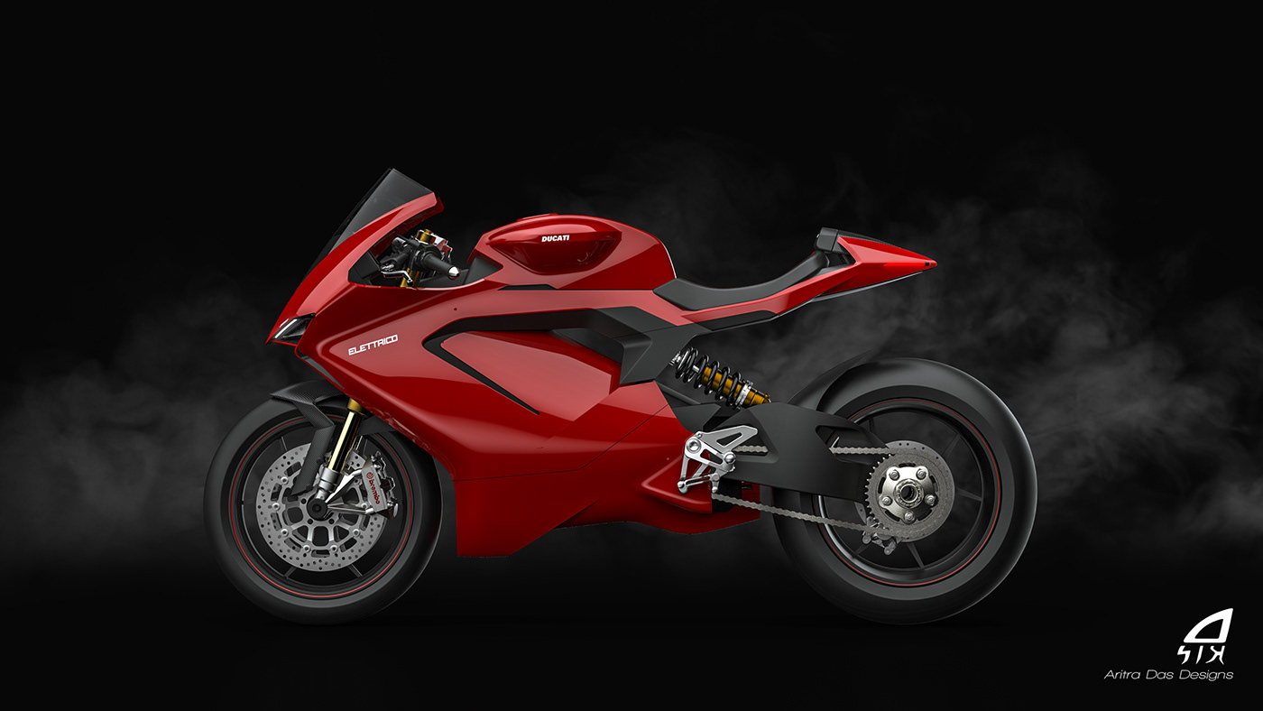 Ducati electric superbike concept elettrico Alias model