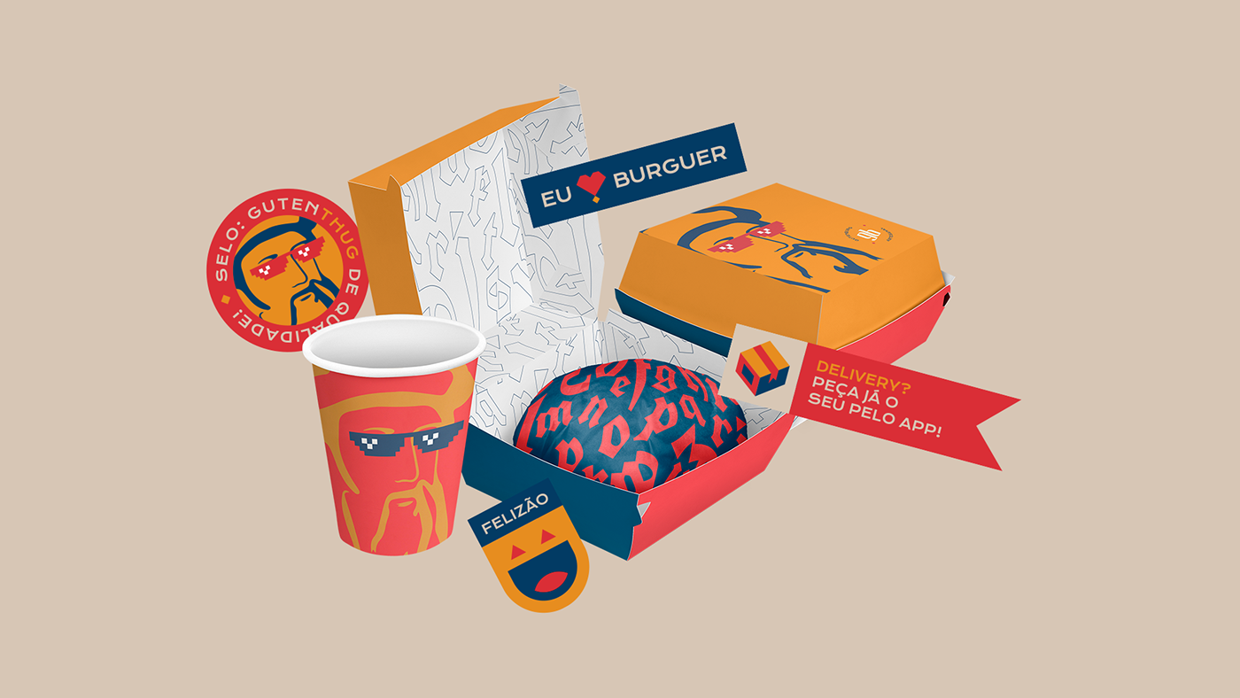 burger burguer desafio kimura design Gutenberg gutenburg hamburguer identidade visual Logotipo