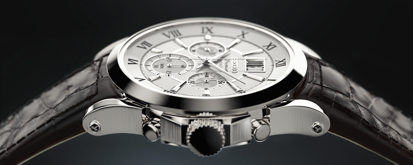 SEIKO premier watch CGI 3ds max Autodesk spc059p1 Martin Kamminga   model keyshot luxion Mudbox groningen