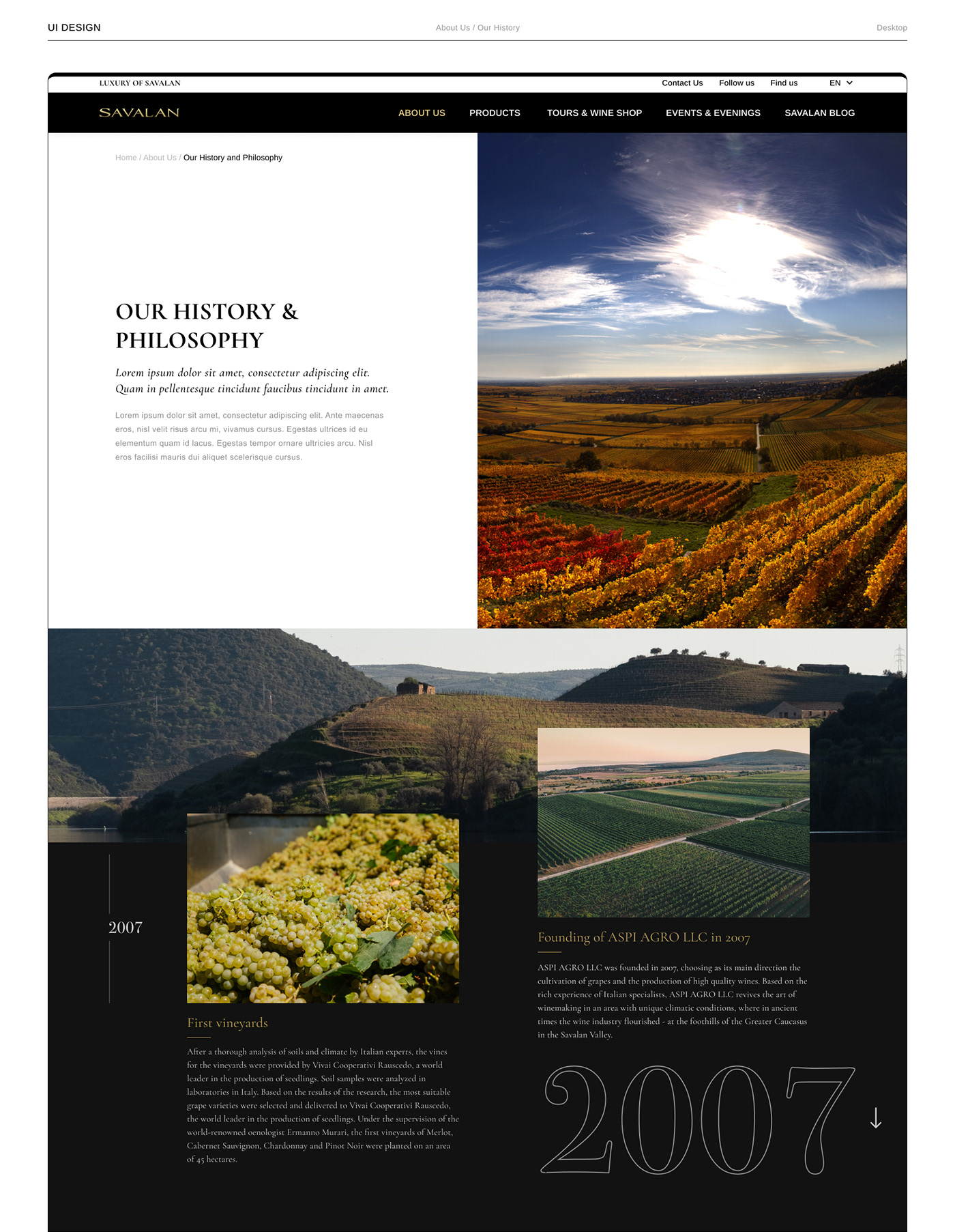 #UI #UX #webdesign #winerywebsite CaseStudy Figma winery