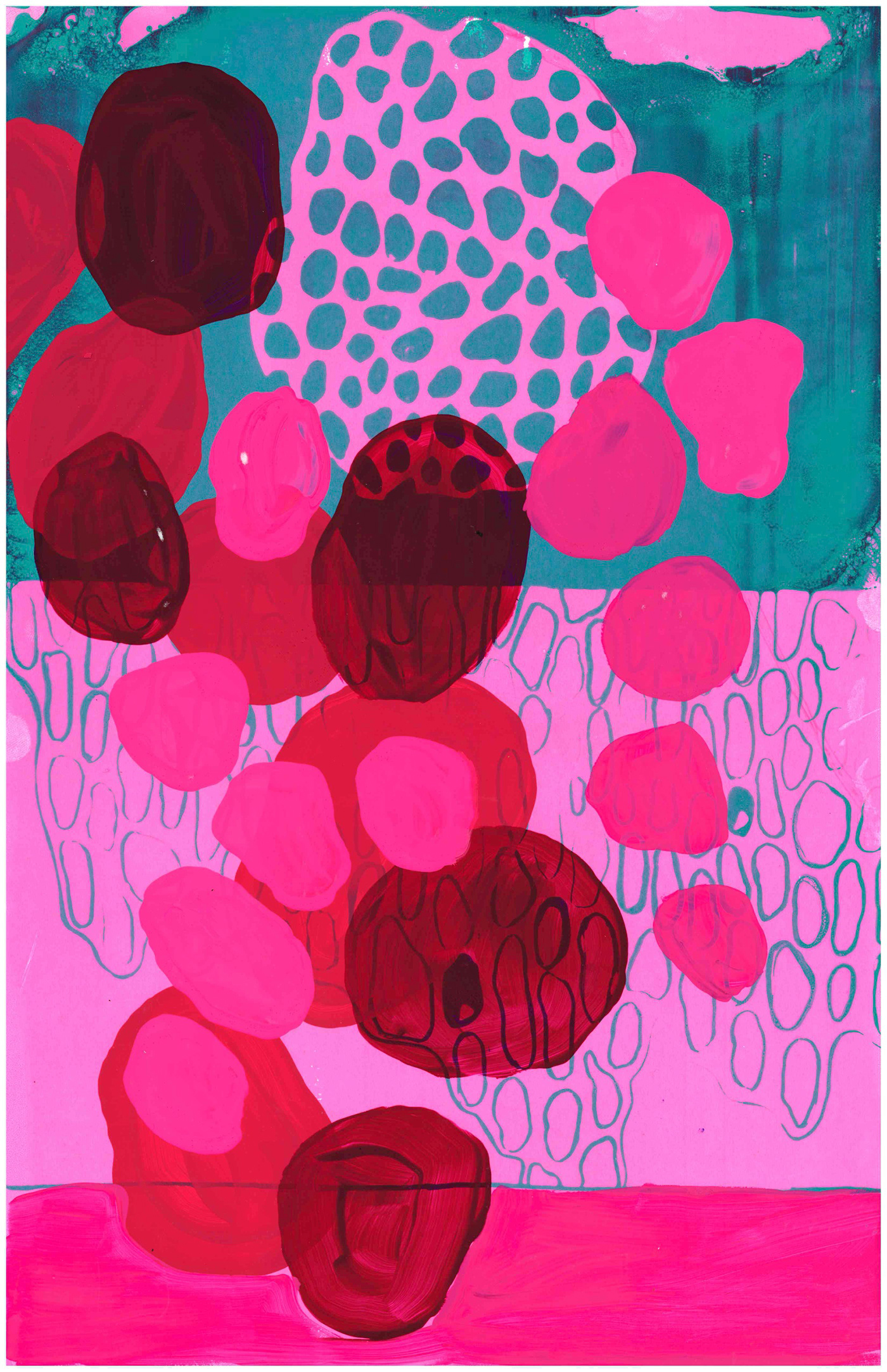 screen printing   color Screenprinting ink color systems holes abstraction painting   kathryn beavers