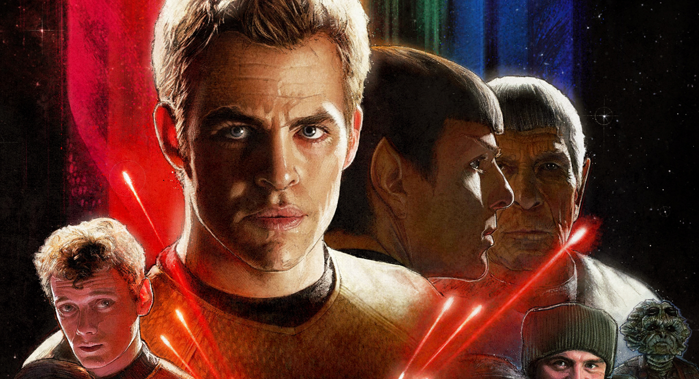 Star Trek film poster kirk  spock  mccoy Scotty  uhura enterprise JJ Abrams one sheet