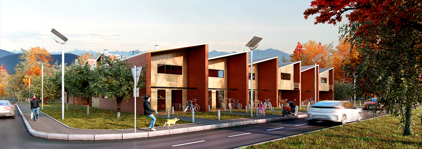 visualisation architecture Render autumn flexible housing society