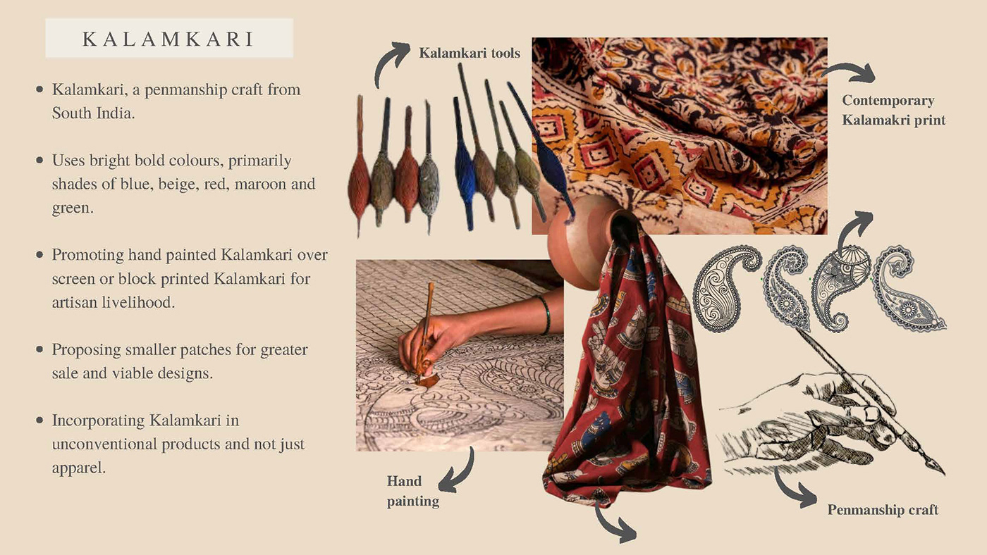 artisan home decor indian prints Kalamkari product design  textile design  trays wood