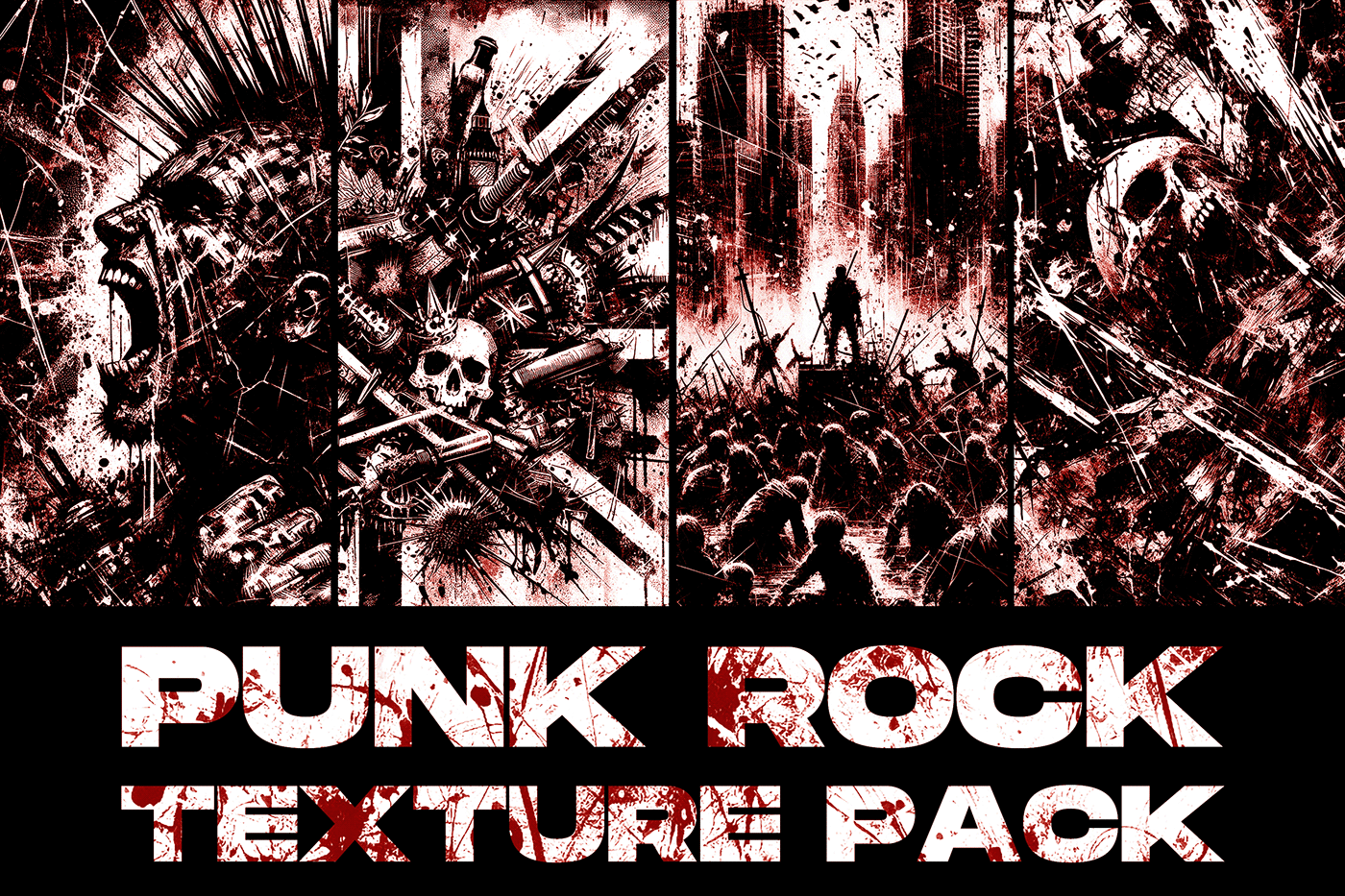 punk rock dark rage texture Liquid Sharp edgy Brutalism metal