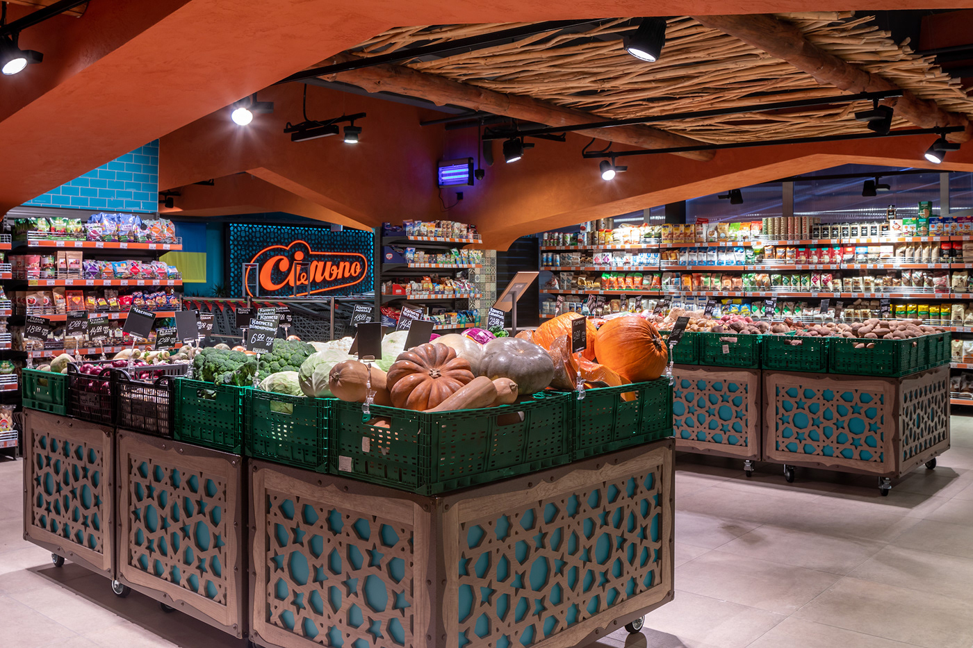 Retail Interior design Photography  sergiykadulinphotography ukraine Supermarket Silpo Interior Photography shop