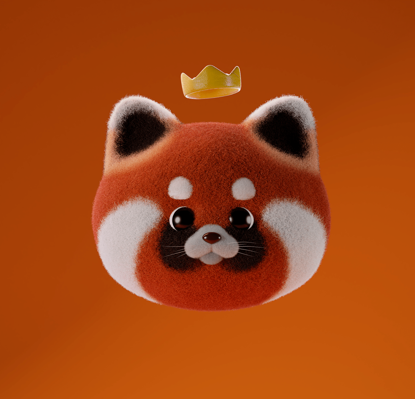 3D animals blender blenderCommunity cartoon crown cute redpanda wool панда 