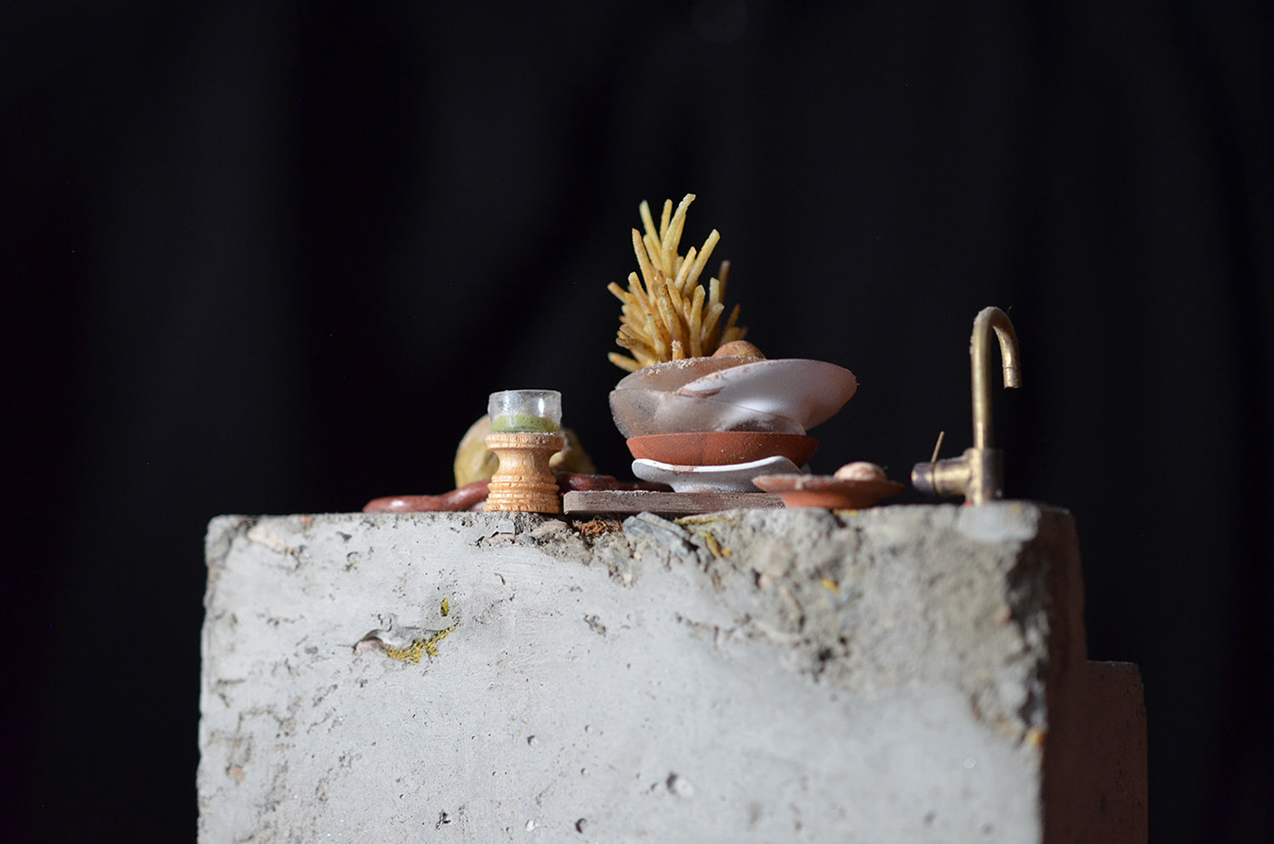 badass miniatures dollhouse memento mori vanitas death kitchen Diorama dailymini d thomas