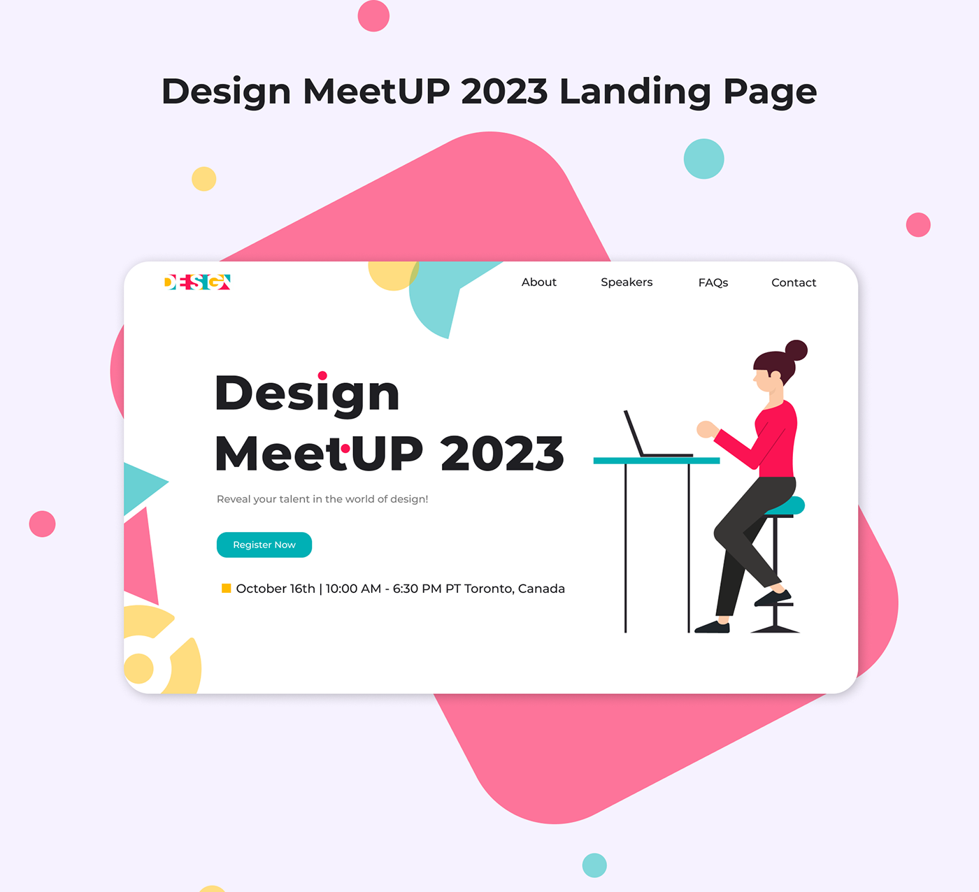 landing page meetup conference Event design Figma Web Design  designmeetup