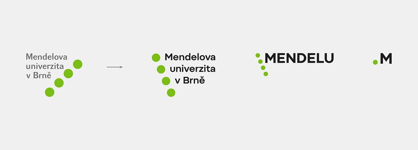 brand logo design Czech dynamo faculty school mendel University identity