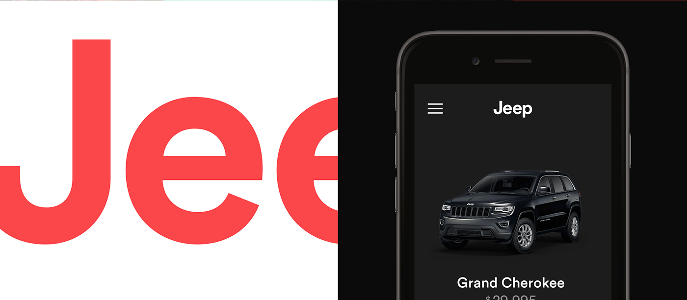 branding  identity graphic design  UI colour jeep car automovile logo redesign