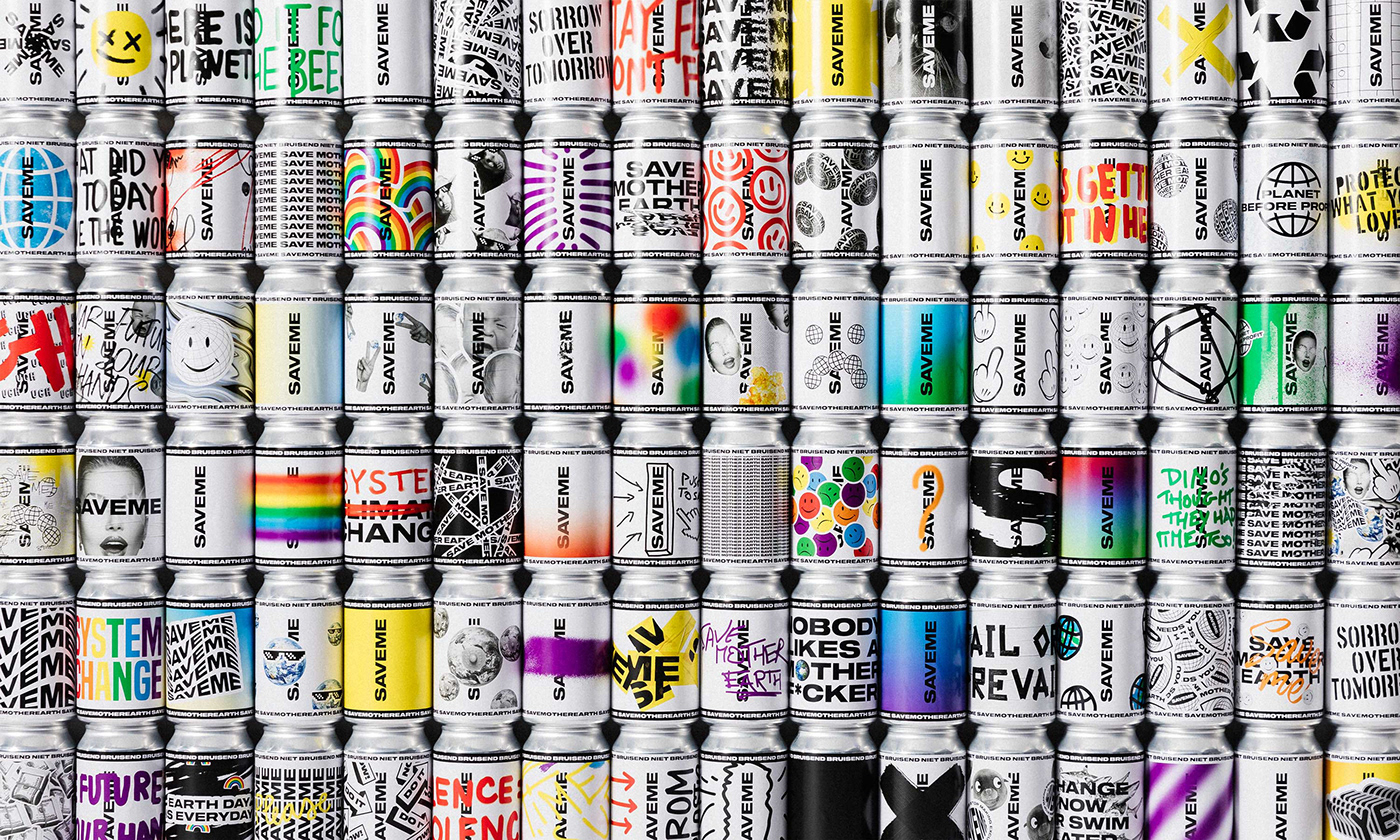 cans canvas drinks Packaging product design  protest Saveme savemotherearth water